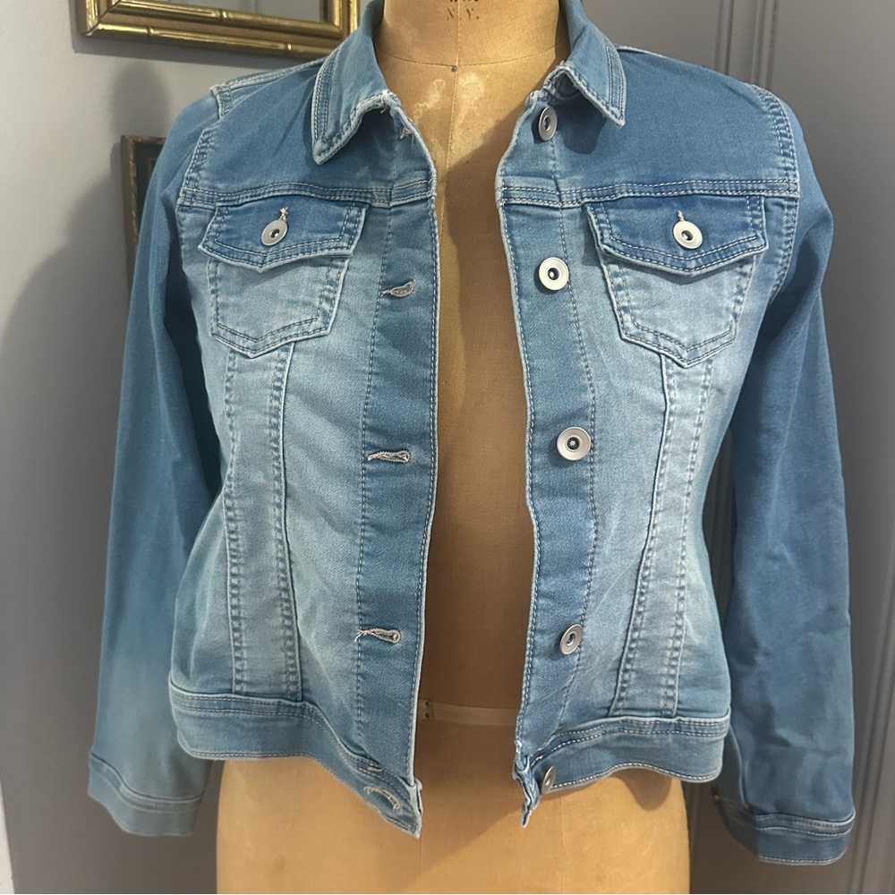 Girls Soft Denim Jean Cotton Jacket Sz 10/12
